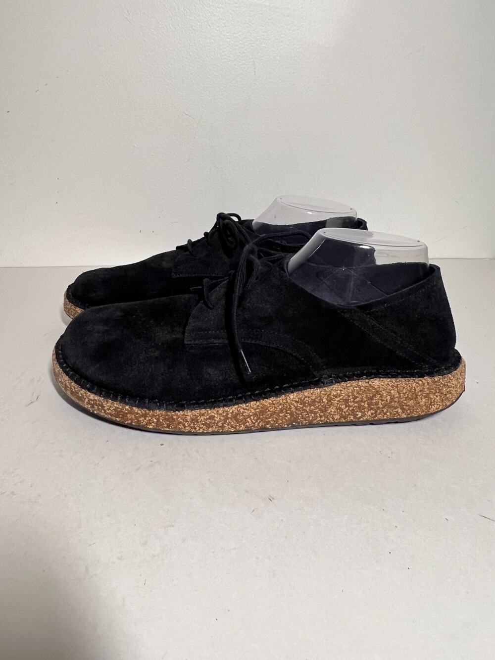 Birkenstock EUC Black Suede Lace Up Oxford Shoe 42 Reg-Wide 9-9.5 M 11-11.5 W